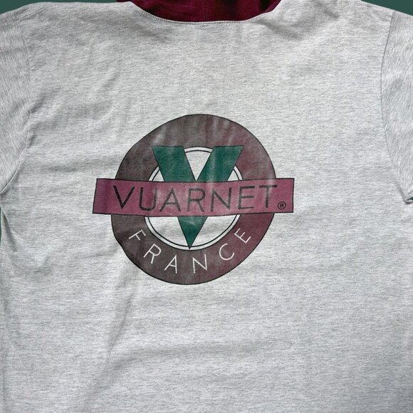 90s vintage Vuarnet hooded t-shirt single stitch hoodie retro french sportswear. - Picture 4 of 7